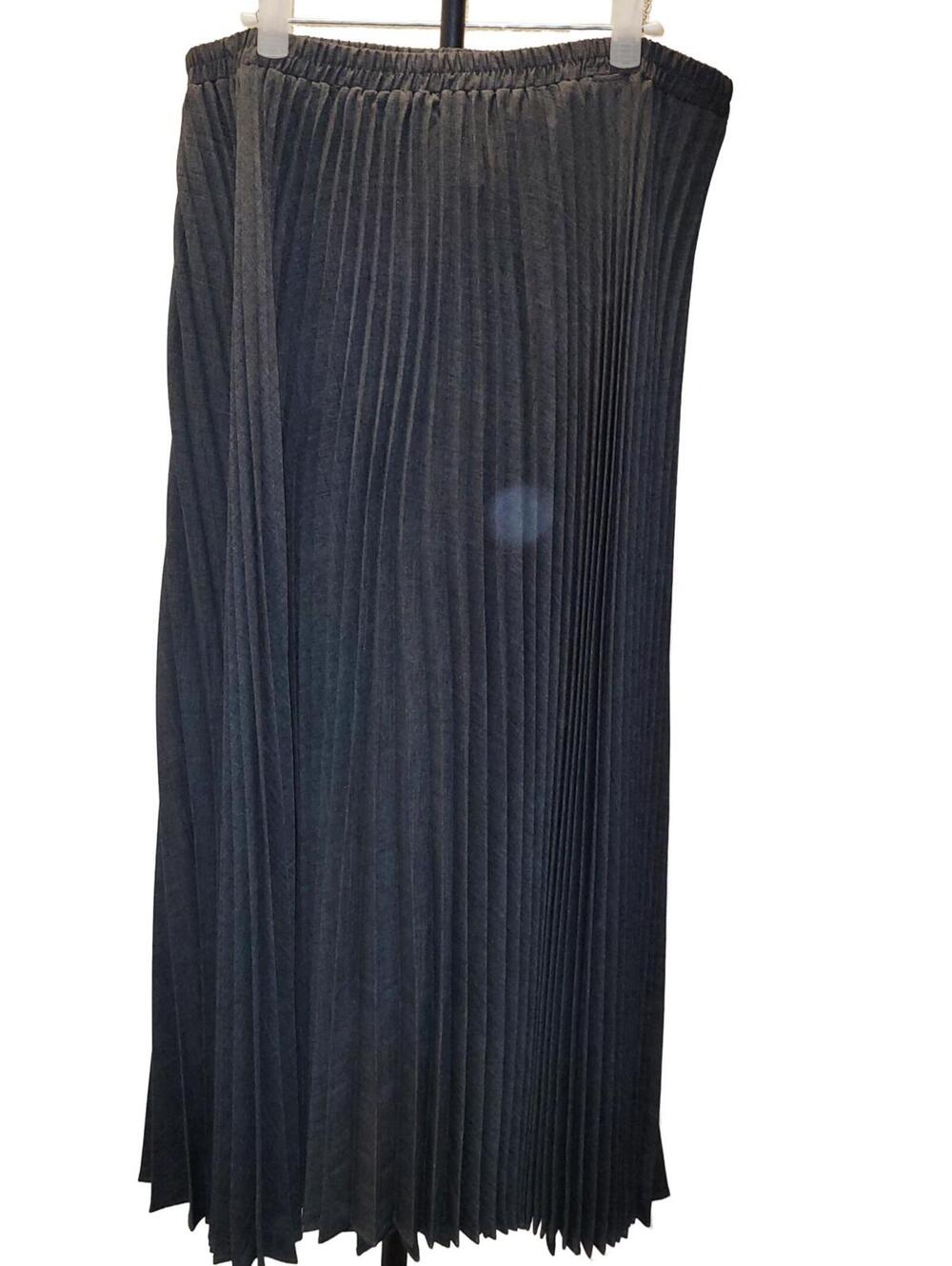Pleated Gray Skirt Size 2X Elastic Waistband